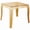 Transparent Amber, variant on Compamia Queen Polycarbonate Patio Side Table in Glossy White