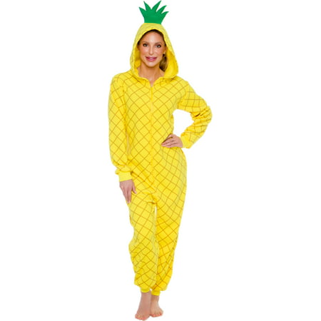 Silver Lilly Slim Fit One Piece Pineapple Cosplay Costume Novelty Pajamas
