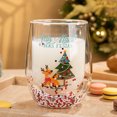 thumbnail image 4 of KGJQ Glitter Christmas Wine Glass, 300ml Double Layer Tumbler for Wine Juice, Sparkling Holiday Drinkware, Festive Party Home Gift, 4 of 7