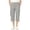 Gray, variant on CYRBOKO Girls Capri pants, Elastic Waist Summer Casual Breathable Drawstring Cuffs Capris with Pockets Khaki Size 7-8 T