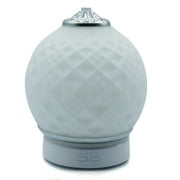 K-Cliffs Essential Oil Diffuser Ultrasonic , Stress Relaxing Humidifier 7 Colors Changing Adjustable Mist Mode Safe Waterless Auto Shut off Office Home Yoga Spa White