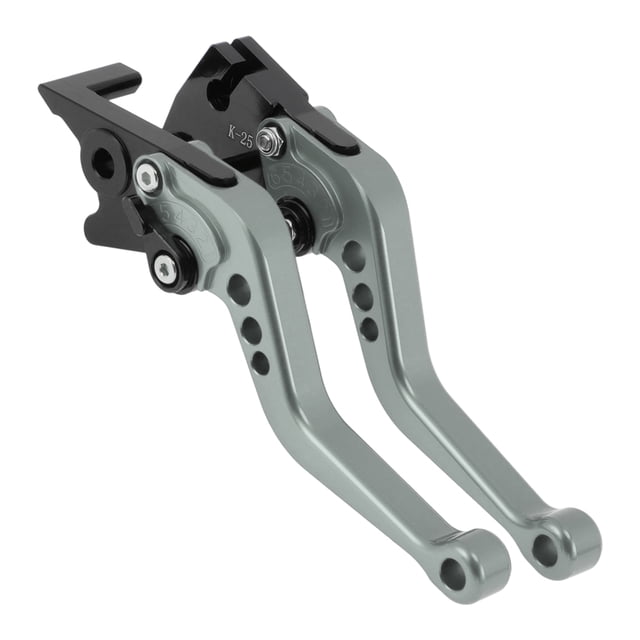 Palancas de freno y embrague cortas únicas para Kawasaki Ninja 300/Z300 2013-2017, palanca de freno ajustable de aleación de aluminio tono titanio 1 par