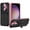 Pink, variant on Heavy Duty Case for Samsung Galaxy S25 Plus Credit Card Holder Cover with Kickstand, Military Grade Dual-Layers Rugged Shockproof Lens Protection Case for Samsung Galaxy S25 Plus, Purple