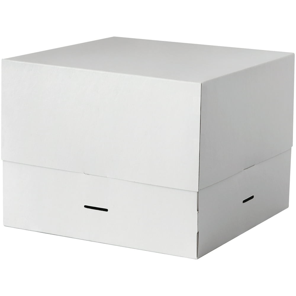 Wilton Adjustable White Cake Box, Adjusts to fit cakes 6, 7.5 and 9 in