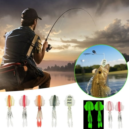 Gift savings tumgatte 10cm Fishing Luminous Soft Squid Bait Squid Fishing Bait Sea Fishing Bait Up to 65% off
