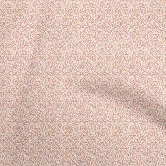 oneOone Georgette Viscose Orange Fabric Leaves Sewing Craft Projects Fabric Prints By Yard 42 Inch Wide