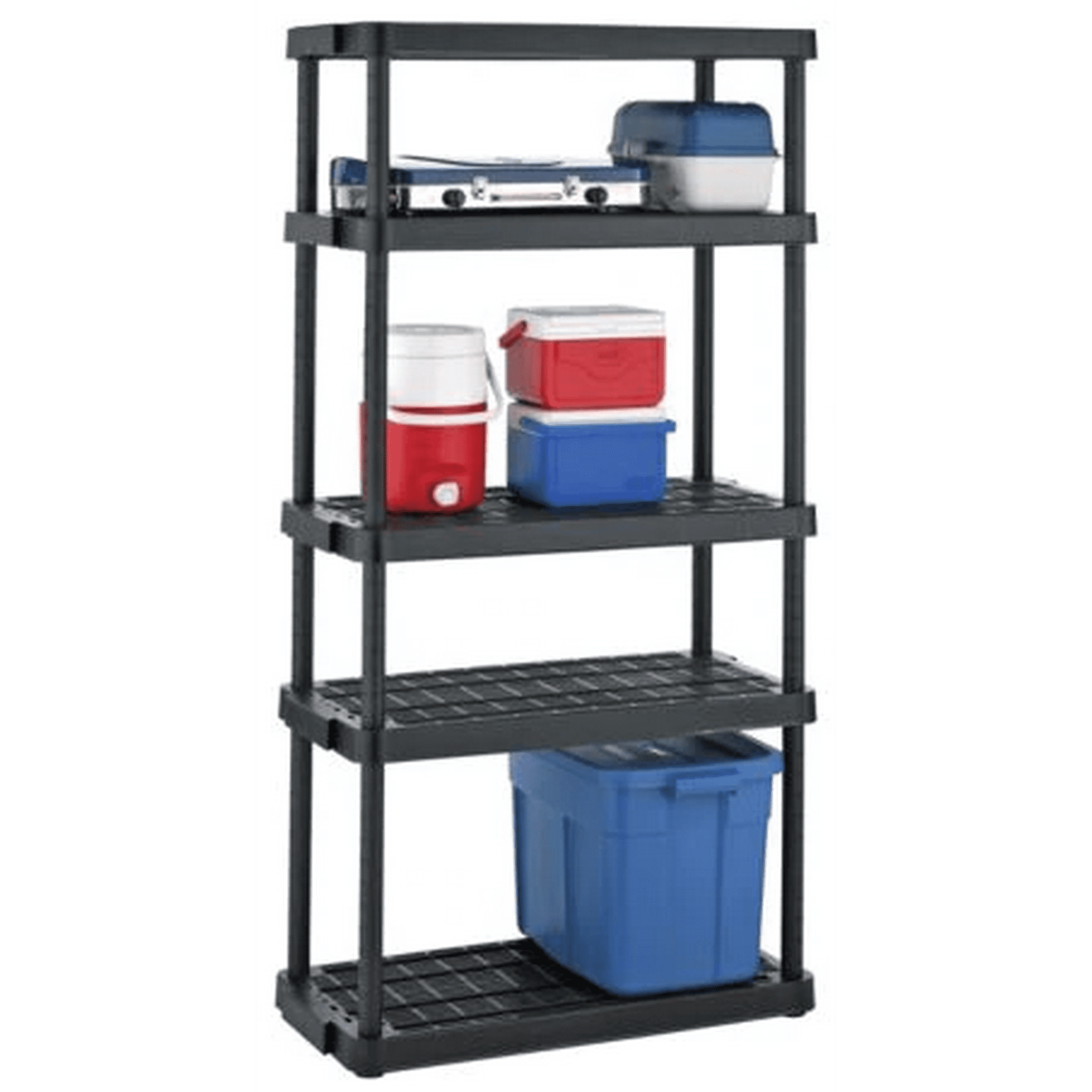 Certified Adjustable 5 Shelf Resin Rack, Resin Shelving System