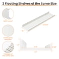thumbnail image 2 of Sindcom 23inch Floating Shelves for Wall, Wall Mounted Wood Shelves for Bedroom, Living Room, Bathroom,Set of 3, White, 2 of 7
