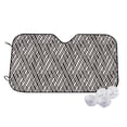 thumbnail image 2 of Lsque Black White Stripes Car Windshield Sun Shade | Accordion Folding Style Auto Shade for Car Truck SUV Van | Blocks UV Rays Sun Visor Protector | Small, 2 of 7