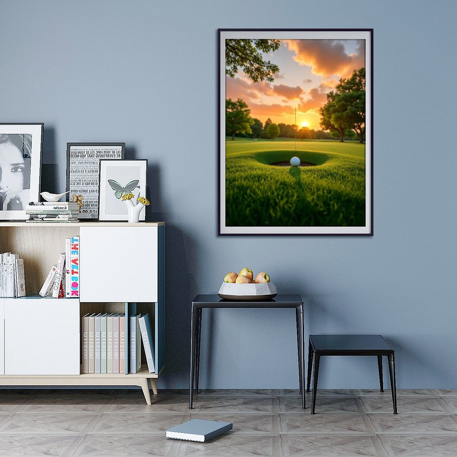 Diamond Art Kit for Adults, Golf Ball At Sunset Hole Diamond Painting for Adults Beginners, 5D DIY Diamond Art Painting Kits, Colorful Diamond Painting Craft for Home Decor 12x16