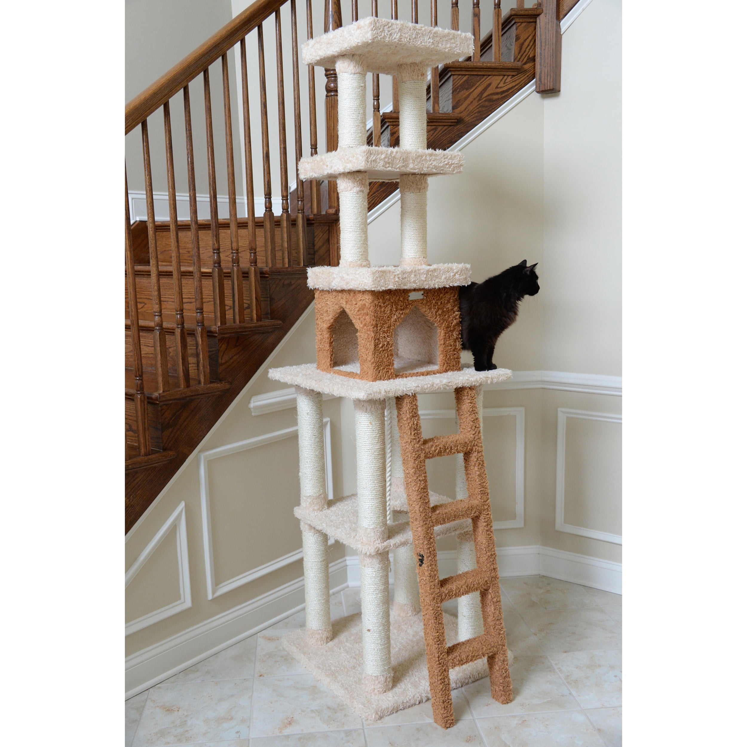 Armarkat Premium 83-In Height real wood Cat Tower Model X8303, Beige 