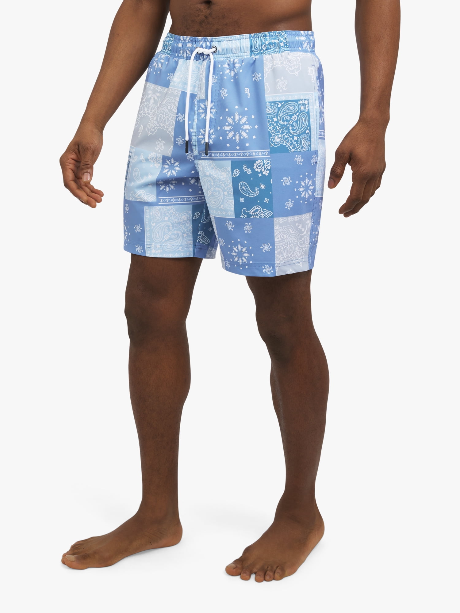 Dogg Supply by Snoop Dogg Men's Paisley Patches Swim Trunks, 7" Inseam, Sizes S-3XL