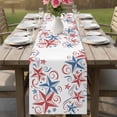 thumbnail image 4 of American Star Table Runner 70 Inches, Blue Red Patriotic Solid Color Classic Bed Runner Dresser Scarves Tabletop for Indoor Outdoor Parties/Ceremony/Banquet, 13" x 70", 4 of 9