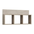 thumbnail image 4 of Danya B. Modern 3 Cube Floating Wall Shelf with Display Ledge - Easy to Hang Wall Mounted Triple Cubby Shelf - Oak, 4 of 13