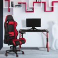 thumbnail image 3 of Bureau de jeu Weston noir/argenté avec USB, 3 of 8