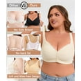 thumbnail image 4 of FHTECO Front Closure Bras for Women No Underwire Plus Size Wireless Comfortable Cotton Sleep Bra for Older Womens Bras, 4 of 12
