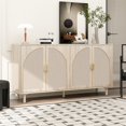 thumbnail image 3 of Topcobe Rattan Cabinet, Modern Sideboard, Buffet Storage Cabinet, Accent Cabinet with 4 Doors for Living Room Kitchen Hallway, Natural, 3 of 11