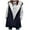 Navy, variant on Fartey Fleece Lined Vests for Women Trendy Sleeveless Hooded Horn Button Faux Suede Jacket Long Warm Winter Vest Coat with Pockets S