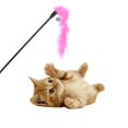 thumbnail image 2 of Pet Teaser Feathers Bell Stick Cats Catcher Juguetes interactivos de varita (rosa) Tmvgtek Oficina Multiescena Multifunción, 2 of 6