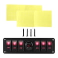 thumbnail image 2 of koolsoo 6 Gang Rocker Switch Panel Backlit Voltage Display for Vehicles UTV Rvs Red, 2 of 9