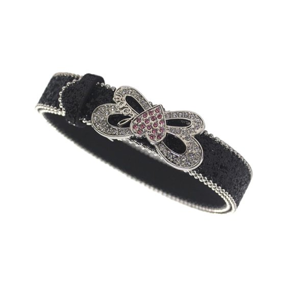 Ywmsfl Full Sequins Waist Belt Delicate Waist Belt Fashion Belts Rhinestone Heart&Butterfly Buckle Belts for Nightclub