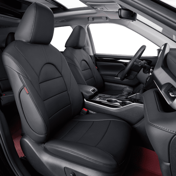 coverdream Custom Fit Pilot Car Seat Covers for 2023-2026 Honda EX-L,Touring,Elite,Sport,(8-Seats),2nd-Row 40/20/40 Split - Leatherette (Black,Full Set)