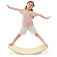 thumbnail image 3 of Spaco Wooden Wobble Balance Board Kids with Felt Layer-Natural, Open Ended Montessori Waldorf Learning Toy, Gifts, 3 of 9