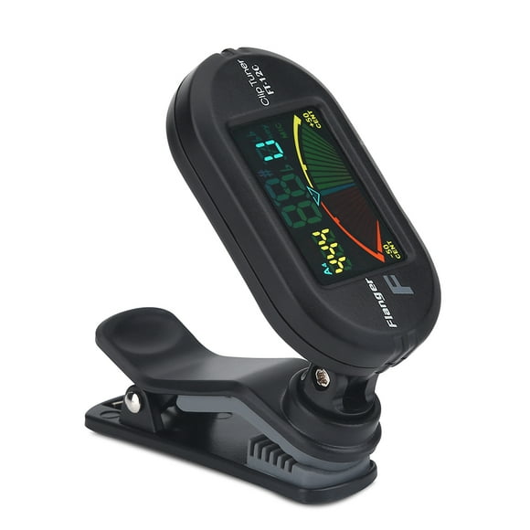 Chromatic Tuner, Guitar Tuner, Black LCD Electron for Chromatic Tuning Guitar Ukulele Bass