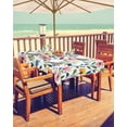 thumbnail image 2 of Boanket Outdoor Tablecloth with Umbrella Hole for Patio/Picnic/Party/Camping, Colorful Spring Floral Waterproof Table Cloth Rectangle Table Cover Washable, Watercolor Botanical (52"x 70"), 2 of 7