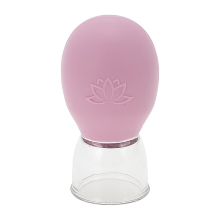 Unique Bargains 1 Pc Convenient Cupping Facial Tools for Beauty Parlor Pink Silicone Glass