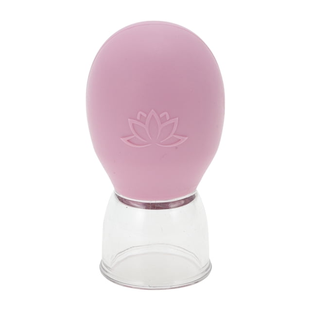 Unique Bargains 1 Pc Convenient Cupping Facial Tools for Beauty Parlor Pink Silicone Glass