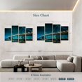 thumbnail image 3 of Elephant Stock Neon Golden Gate Sf Wall Art - Horizontal Multi Panel Canvas - Living Room Wall Decor - Architecture Multi Panel - Teal And Black Decor - 84" x 54", 3 of 4