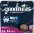 thumbnail image 4 of Goodnites Bedwetting Underwear for Girls, XL (95-120 lbs), 63 Ct (Select for More), 4 of 17