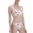 High Waisted Bikini Sets For Women Onion Pattern Chili 2 Piece Sporty