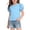 Blue, variant on Tween Girls Puff Short Sleeve Shirts Summer Crewneck T Shirt Trendy Solid Color Classic Tees Tops 7-13 Years