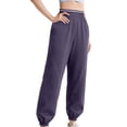 thumbnail image 2 of Women's Gym Workout Joggers Pants Stretchy High Waisted Athletic Yoga Pants Womens Casual Solid Loose Fits Lightweight Breathable Sports Running Sweatpants, 2 of 5