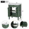 thumbnail image 4 of 24'' Bathroom Vanity with Top Sink, 2-Tier Modern Bathroom Vanities Combo Storage Cabinet, Stand Storage Bathroom Vanity Cabinet for Bathroom & Small Space, Green, 4 of 9