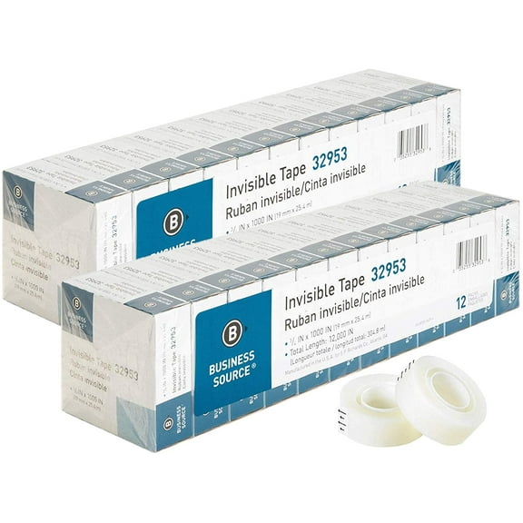 Business Source BSN32953 Premium Invisible Tape Value Pack, VAR (24)