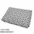 thumbnail image 5 of Modern Floor Pillow Lounger Cover, Circus Words and Themed Continous Pattern Magician Baloons Phrase Art, Nap Mat Printed Fabric Case for 5 Pillows, 88" x 27", Black and White, by Ambesonne, 5 of 5