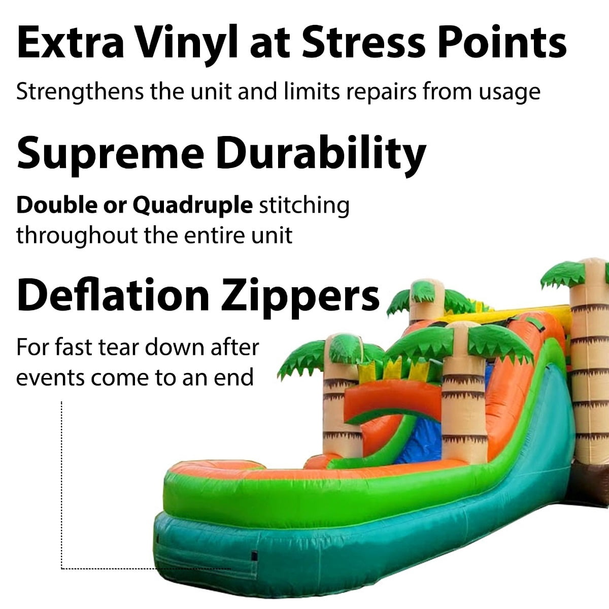 TentandTable Mega Inflatable Water Slide Bounce House Combo with Blower, Tropical