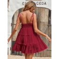 thumbnail image 2 of Vestido Narecte Summer Cami Beach Boho para invitadas a la boda, color burdeos, talla M, 2 of 7