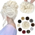 thumbnail image 2 of Messy Bun Beach Blonde Hair Piece Human Hair Blonde – Natural Soft Updo Look, Secure & Lightweight Hair Bun Extensions For Women, messy bun hair piece, 2 of 9