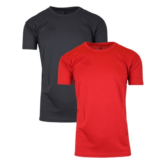GBH Men's Short Sleeve Moisture Wicking Active Performance Crew Neck Tee (2-Pack)