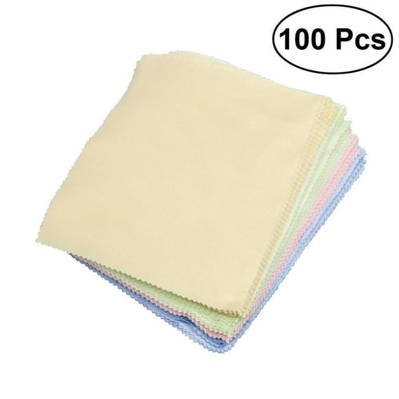 YOPTOP 100 Pcs Eyeglasses Microfiber Cleaning Cloth Phone Screen Optical Lens Cleaner Cloth