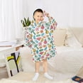 thumbnail image 6 of Dailycode Wearable Blanket Hoodie Oversized Sherpa Flannel Blankets with Pocket for 3-14 Year Old Coconut Tree and Fruit, 6 of 7