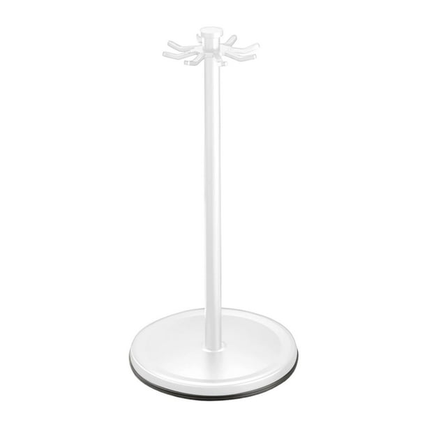 Soporte giratorio para utensilios de cocina, soporte para espátula, cuchara y cuchara ranurada. Blanco