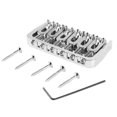 thumbnail image 4 of Electric Guitar Fixed Bridge, Easy Installation Guitar Fixed Bridge Strong Compatibility Metal  For Replacement Silver With Silver Screws,Black With Silver Screws,Gold With Gold, 4 of 8