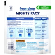 all Unit Dose Laundry Detergent, Mighty Pacs, Free Clear, 19 Count