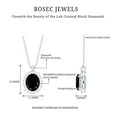 thumbnail image 4 of Rosec Jewels Lab Grown Black Diamond Pendant with Diamond Halo for Women - AAAA Grade, 18K Yellow Gold, 4 of 7