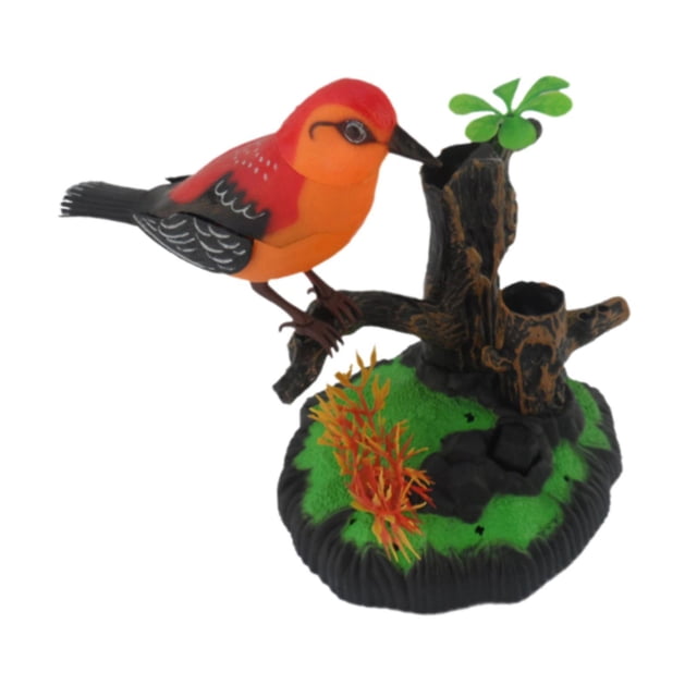 Simulación de juguetes de pájaros electrónicos Sound Activado Mudio portátil creativo Chirp realista para la sala Decoración de la oficina en el hogar